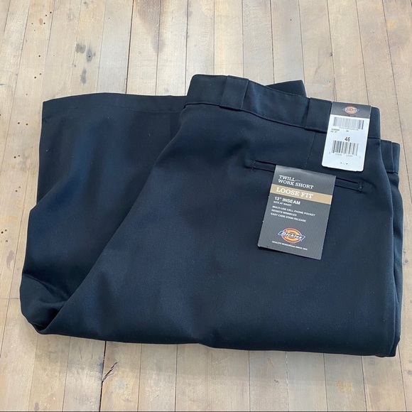 Dickies 13" Twill Loose Fit  Work Shorts in Black, Size 46 - Picture 6 of 7